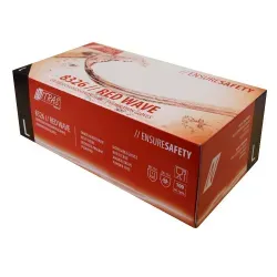 NITRAS RED WAVE Nitril Einmalhandschuhe, rot 8326-L , 1 Packung = 100 Stück, Größe L