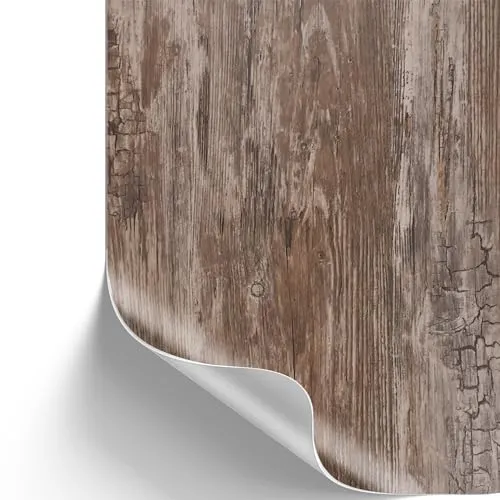 SA ROCA [13,89€/m²] Klebefolie in Holz-Optik inkl. Rakel & E-Book I Selbstklebende Holz Folie für Möbel & Küche - hitzebeständig & abwaschbar I Möbelfolie I Dekofolie (Rustik, 3m x 45cm)
