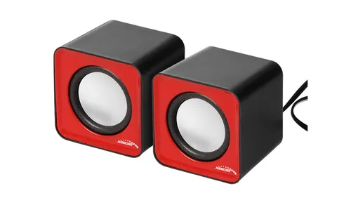 Audiocore AC870 RediBlack Głośniki komputerowe 6W USB - Lautsprecher mit 6W Leistung und USB-Anschluss, ideal für PC und Laptops, bietet klaren Sound in einem kompakten Design.