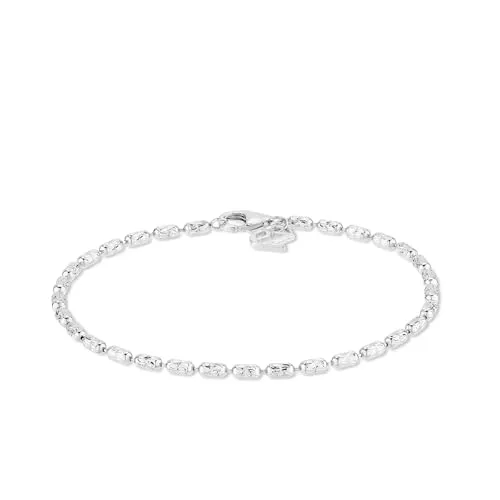 ECHTZEIT Glitzerarmband - 45 cm 925 Sterling Silber - Armbänder für Damen: Funkelndes Glitzerarmband aus 925 Sterling Silber, hautfreundlich und wasserfest – das perfekte Accessoire für jeden Anlass!