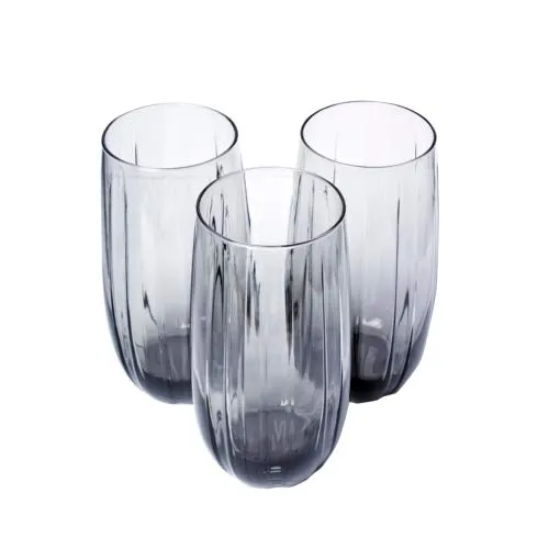 Pasabahce Linka 3er Softdrinkgläser grau in grau von Pasabahçe