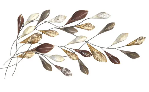 HOFMANN LIVING AND MORE Wanddekoobjekt - Metall Wanddekoration mit Blattmotiv - Deko-Objekte aus lackiertem Metall, kunstvoll in harmonischen Farben gestaltet, perfekt für ein stilvolles Wohnambiente.