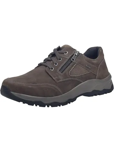 Josef Seibel Herren Businessschuhe Leroy.55 – Weite H, wasserdicht und mit Wechselfußbett - Herren-Sneaker mit klassischem Design aus hochwertigem Nubukleder, ideal für kräftigere Füße. Die Strobel-Machart sorgt für hohe Flexibilität und Strapazierfähigkeit.