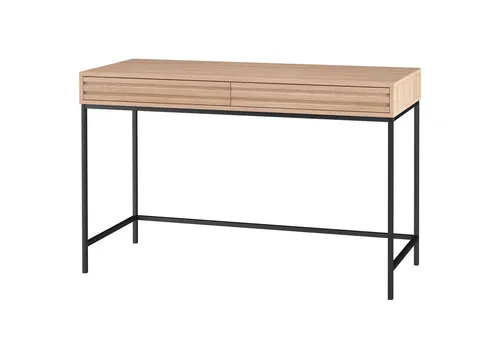Mid.you Schreibtisch aus Holzwerkstoff mit 2 Schubladen, rechteckig - Moderner Schreibtisch in Naturfarbe, ideal für Ihr Arbeitszimmer. Mit 2 praktischen Schubladen bietet er optimalen Stauraum und sorgt für Ordnung bei der Arbeit.