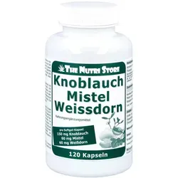Knoblauch Mistel Weissdorn Kapseln - Arzneimittel zur Unterstützung der Herz-Kreislauf-Gesundheit, mit natürlichen Inhaltsstoffen für Ihr Wohlbefinden.