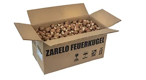 Zarelo Feuerkugel Grillanzünder - 325 Stück für Kamin und Grill - Grillanzünder mit 15 Minuten Brenndauer, 100% natürlich und geruchsneutral. Ideal für alle Feuerstellen, einfach anzuzünden und wasserabweisend für optimale Lagerung.