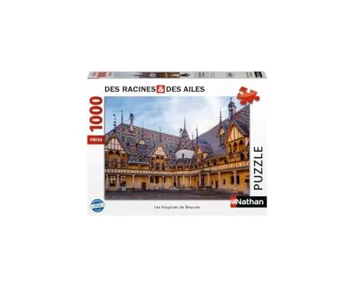 Nathan Puzzle mit 1000 Teilen – Die Hospize von Beaune – Erwachsene und Kinder ab 14 Jahren – Hochwertiges Puzzle – perfekte Integration – Sammlung der Wurzeln und Flügel – 12001536