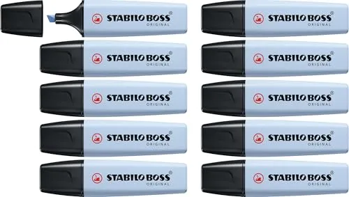 STABILO - Textmarker - BOSS ORIGINAL Pastel - 10er Pack - Wolkenblau