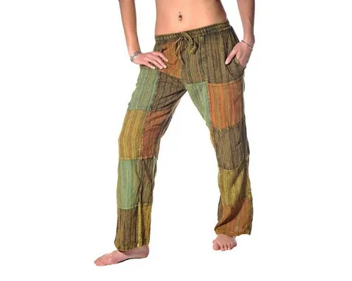 Patchwork Freizeithose Fischerhose Uni, bunt L