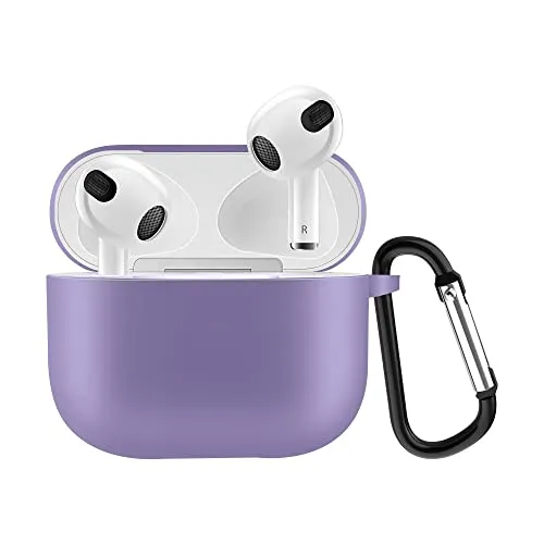 CoverKingz Hülle kompatibel mit AirPods 3 - Silikon Schutzhülle Cover - Case Tasche Lila