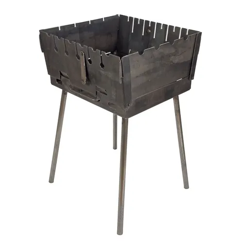 GOROCH Mangal Grill – Tragbarer Schaschlik Holzkohlegrill - Holzpelletgrills – Faltbarer BBQ Koffer-Grill aus robustem 2 mm Stahl, ideal für Camping und Picknick, mit Platz für bis zu 10 Spieße und einfachem Transport.