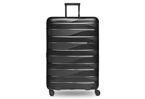 Bergpfeil Hartschalen-Trolley Travel, 4 Rollen - Robuster Koffer aus Polypropylen mit 4 leichtlaufenden Rollen und TSA-Schloss. Ideal für Reisen, bietet er zusätzlichen Stauraum durch Dehnfalte und trennt frische von gebrauchter Kleidung.