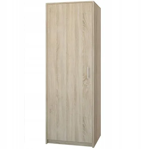 Home Collective Moderner Kleiderschrank mit 1 Tür | Schrank mit Kleiderstange und Einlegeboden | Platzsparender Hochschrank für Schlafzimmer, Flur, Kinderzimmer | 42x55x180 cm (BxTxH) | Sonoma