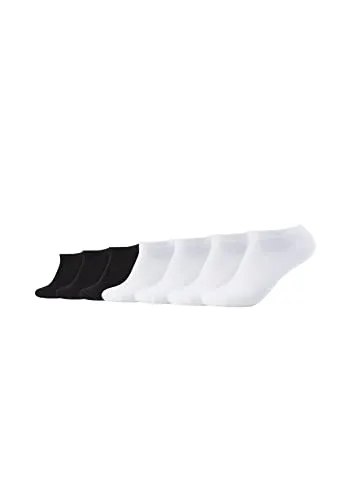 Camano Unisex Sneakersocken Unisex für Damen und Herren Atmungsaktiv bequem elastisch hoher Baumwollanteil weicher Bund 7er Pack 39/42 white mix