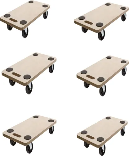 Rollbrett Transportrolle Möbelroller Roller 200kg 6 Stück