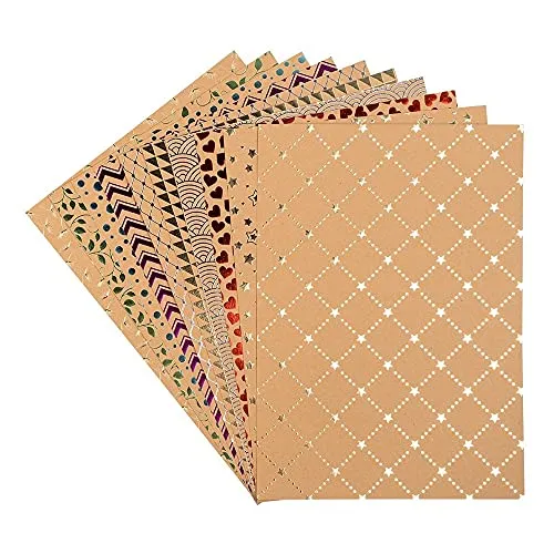 Ideen mit Herz 10 Bogen Design-Papier | Hintergründe | DIN A4 | 250 g/m² | 10 verschiedene Designs | Kraftpapier mit aufwändiger Folienveredelung