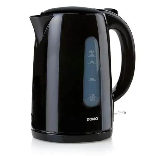 DOMO DO9194WK Wasserkocher - 2200 W, 1.7 L, kabellos und mit 360° drehbarem Sockel, ideal für Tee und Kaffee