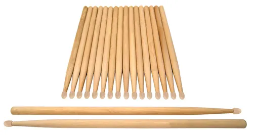 XDrum Drumsticks Classic 7A Nylon 10er Pack - Schlagzeug Sticks, 10 Paar hochwertige Ahornsticks in Größe 7A mit langlebiger Nylonspitze für optimalen Klang und Spielgefühl.