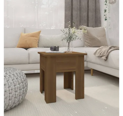 furnicato Couchtisch Moderner 40 x 40 x 42 cm in brauner Massivholz-Optik (1-St), Robuster Mitteltisch mit pflegeleichter Oberfläche für das Wohnzimmer