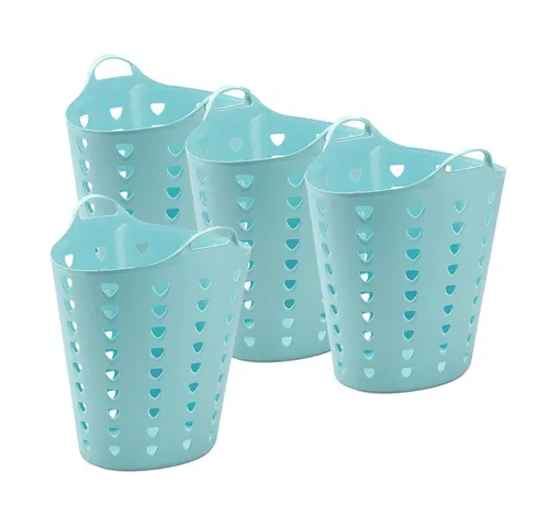 Kreher Wäschekorb flexibler Tragekorb 65 Liter (Set/Farbe wählbar) (4 St)
