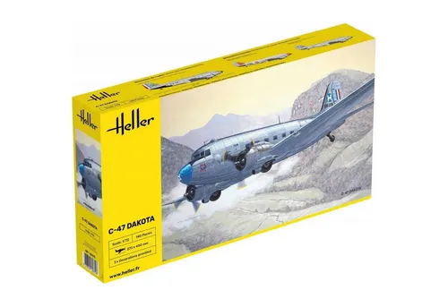 Heller Douglas C-47 Dakota Transportflugzeug 1:72 Bausatz - Flugzeuge, detailreicher 1:72 Bausatz des legendären Transportflugzeugs, perfekt für Modellbau-Enthusiasten und Sammler.