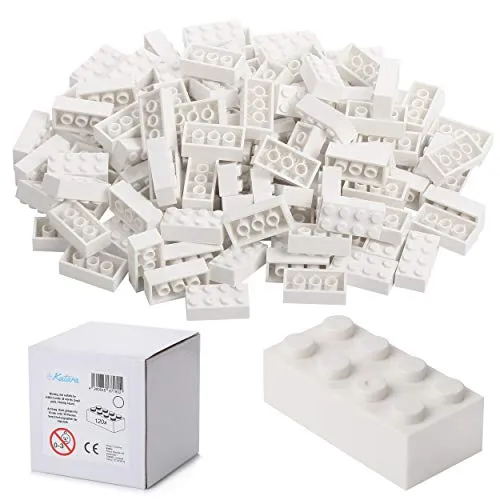 Katara 120 Bausteine 4x2, Kompatibel Zu Allen Anderen Herstellern, In Vielen Farben Erhältlich – Weiß