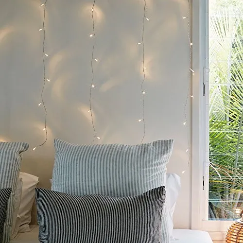 Lights4fun LED-Lichtervorhang 40er warmweiß 1 x 1m