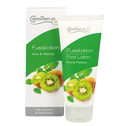 Fusslotion Kiwi & Melisse, Camillen 60 mit Hyaluron und Panthenol, 100ml, 100 ml