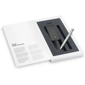 LAMY Tintenroller swift Palladium B Set mit Lederetui in silber von LAMY