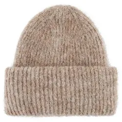 pieces Strickmütze Bera (1-St) braun