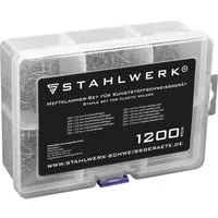 STAHLWERK Klammer Set Kunststoff Schweißgeräte 1200 Heftklammern Schweißnägel