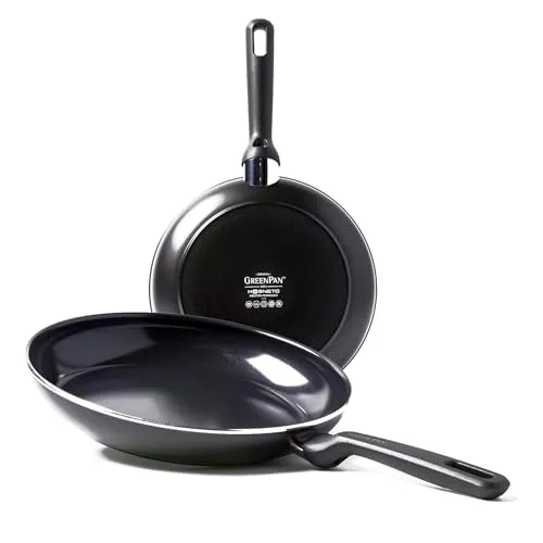 GreenPan Memphis Bratpfannen-Set (24 cm & 28 cm) - Hochwertiges Kochgeschirr-Set mit PFAS-freier keramischer Antihaftbeschichtung, induktionsgeeignet und spülmaschinenfest – ideal für gesundes Kochen.