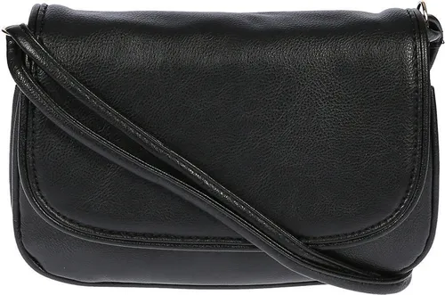 Kleine Damentasche Umhängetasche Tasche Schultertasche hochwertiges Kunstleder Schwarz