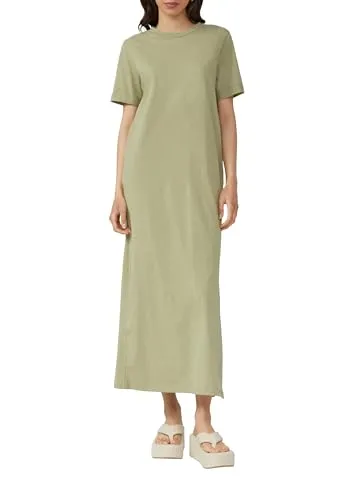 QS Langes Jerseykleid aus Baumwolle