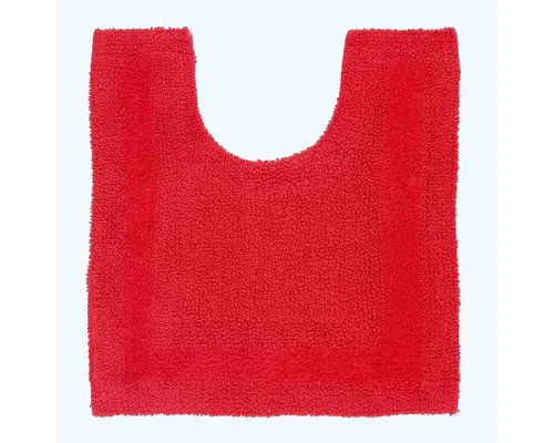 Homescapes Badematte Duschvorleger rot 50x50 cm aus 100% Baumwolle, Höhe 20 mm, 50 x 50 cm