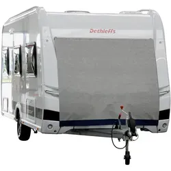 Hindermann Caravan Bugschutzplane Supra 200 x 160 cm - Caravan-Zubehör, atmungsaktive Bugschutzplane aus TYVEK schützt vor Sonne und Schnee, einfach in die Kederschiene einziehen und mit Ösen abspannen.