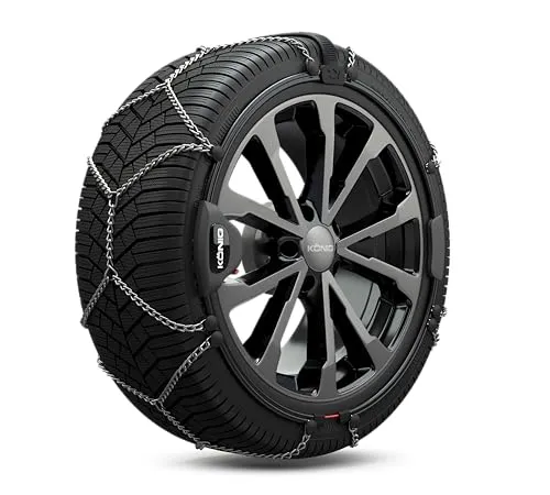 KÖNIG Reflex Edge 590 - Hochwertige Schneeketten - Schneeketten mit automatischer Ein-Klick-Spannvorrichtung für einfache Handhabung. Schützt Räder vor Kratzern und bietet optimale Anpassung, ideal für sicheres Fahren im Winter.