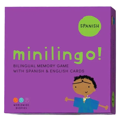 Minilingo Flashcards: Bilingual Memory Game With Spanish & English Cards