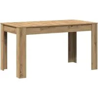 vidaXL Esstisch Artisan-Eiche 140x74,5 cm - Langlebig und Pflegeleicht - Esstisch aus Holzwerkstoff in Artisan-Eiche, ideal für Esszimmer oder Küche. Robuste Tischplatte bietet Platz für Speisen und Deko, pflegeleicht und feuchtigkeitsbeständig.