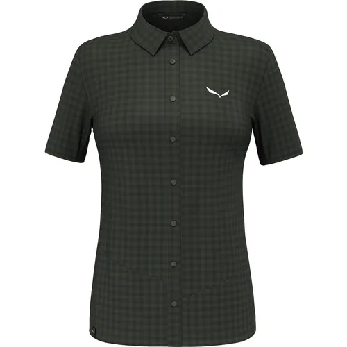 Salewa Damen Puez Dry Sleeve Shirt Women Shorts - Leichtes Trekkinghemd - Atmungsaktives Kurzarmhemd für Damen, ideal für Trekking und Bergwanderungen. Windabweisend, schnelltrocknend und mit 4-Wege-Stretch für optimale Bewegungsfreiheit.