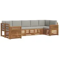 vidaXL Sofagarnituren 7 Teile aus Akazienholz in Hellgrau - Modulares Outdoor-Sofa-Set aus hochwertigem Akazienholz für stilvolle Garten- und Terrassengestaltung. Flexibel anpassbar und pflegeleicht, ideal für entspannte Stunden im Freien.