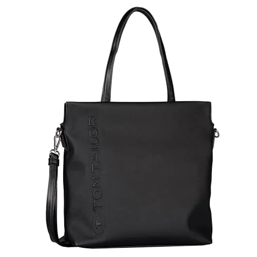 TOM TAILOR Rosa Damen Shopper Umhängetasche - Mittelgroßer Shopper aus Lederimitat im coolen Canvas-Look mit praktischem Reißverschluss und verstellbarem Schulterriemen – ideal für den sportlichen Alltag.