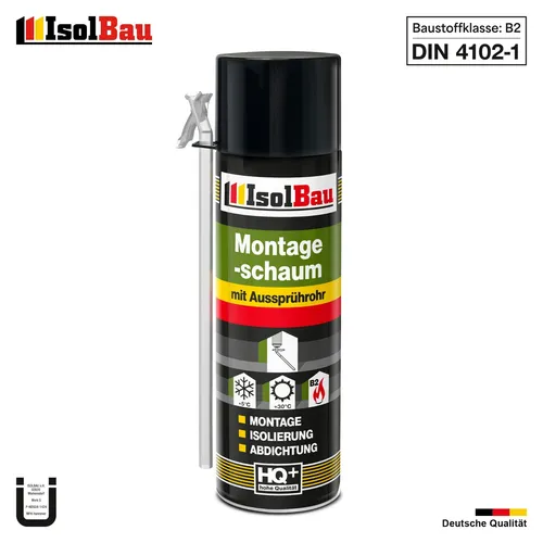 Bauschaum Montageschaum 500 ml mit Aussprührohr von IsolBau