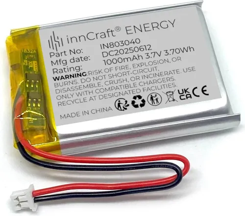 Lithium Polymer Akku innCraft Energy 1000mAh 3.7V, Modell 803040 mit 2P Molex 51021-020 1,25 mm Pitch-Anschluss