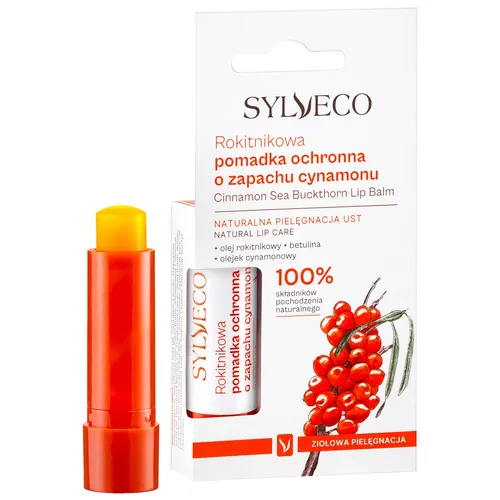 Sylveco Lippenpeeling-Pflegestift mit Sanddorn, Zimtduft, natürlich, 4,6g