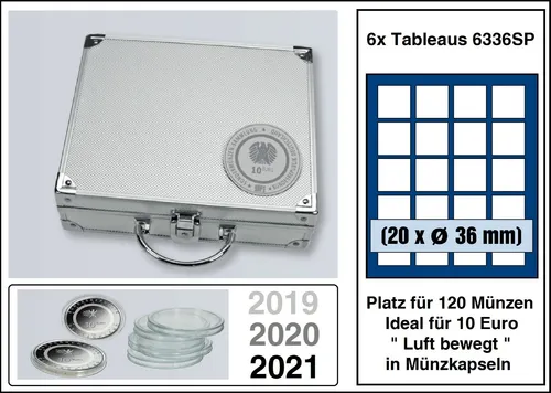 SAFE-294-Münzkoffer-10-Euro-Luft-bewegt-Für-120-Münzen-in-Münzkapseln-29-mm