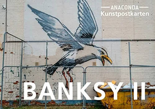 Postkarten-Set Banksy II: 18 Kunstpostkarten aus hochwertigem Karton. ca. 0,44€ pro Karte. Streetart zum Sammeln, Verschicken und Verschenken. Ideal für Postcrossing (Anaconda Postkarten, Band 61)