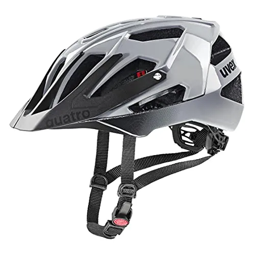 uvex Quatro MTB-Helm - sicherer Schutz für Damen und Herren - Fahrradhelm mit individueller Größenanpassung und waschbarer Innenausstattung. Zusätzlicher Schutz durch zweite PC-Schale und verstellbarer Schirm für optimalen Komfort.