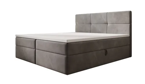 Luxusbetten24 Boxspringbett Eleonora Samt, mit Stauraum