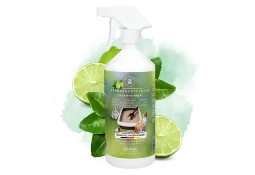 Radami 1L Tier Geruchsentferner gegen Katzenurin und Tiergerüche Enzymreinige Sprühreiniger